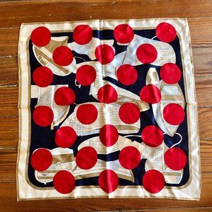 Red Dotted Pure Silk Scarf